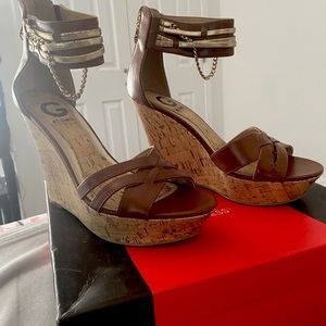 G by Guess Brown Wedges